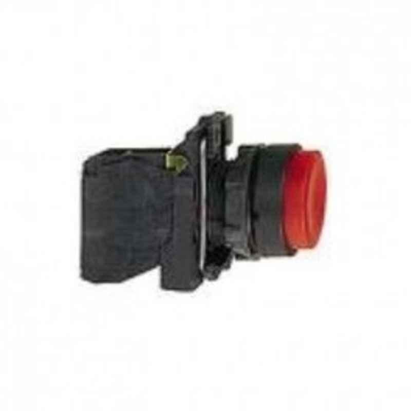 Schneider Illuminated Flush Integral LED Type Red Push Button with Smooth Lens, XB5AW34G2N