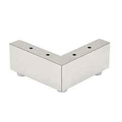 RAB 3 inch Stainless Steel Silver Matt Finish Sofa Leg, L-LEG-133NO (Pack of 4)
