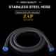 ZAP ZX2040 1.5m Black SS 304 Flexible Shower Hose Pipe