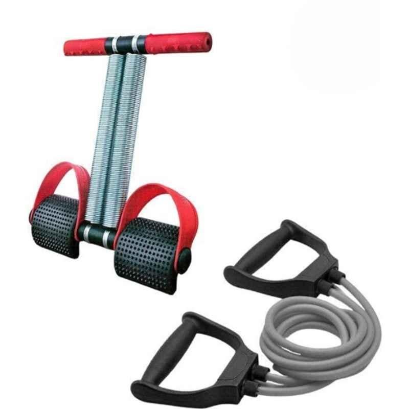 Shopeleven 150kg Stainless Steel & Plastic Double Spring Tummy Trimmer with Toning Tube