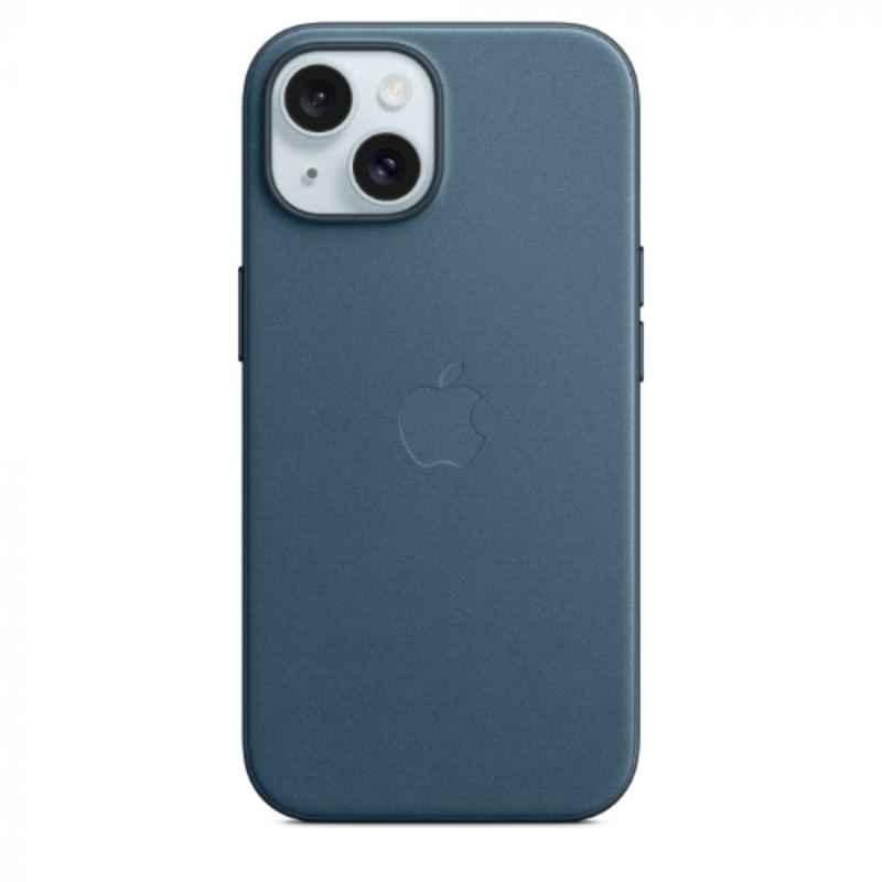 Apple iPhone 15 FineWoven Pacific Blue Back Case with MagSafe, MT3G3ZM/A