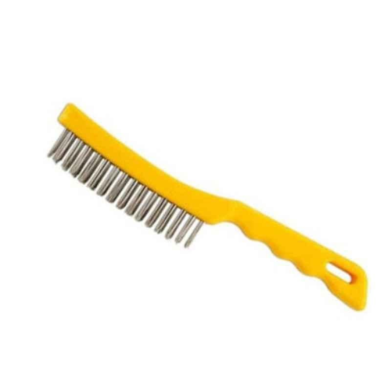 Steel Yellow Wire Brush with Handle