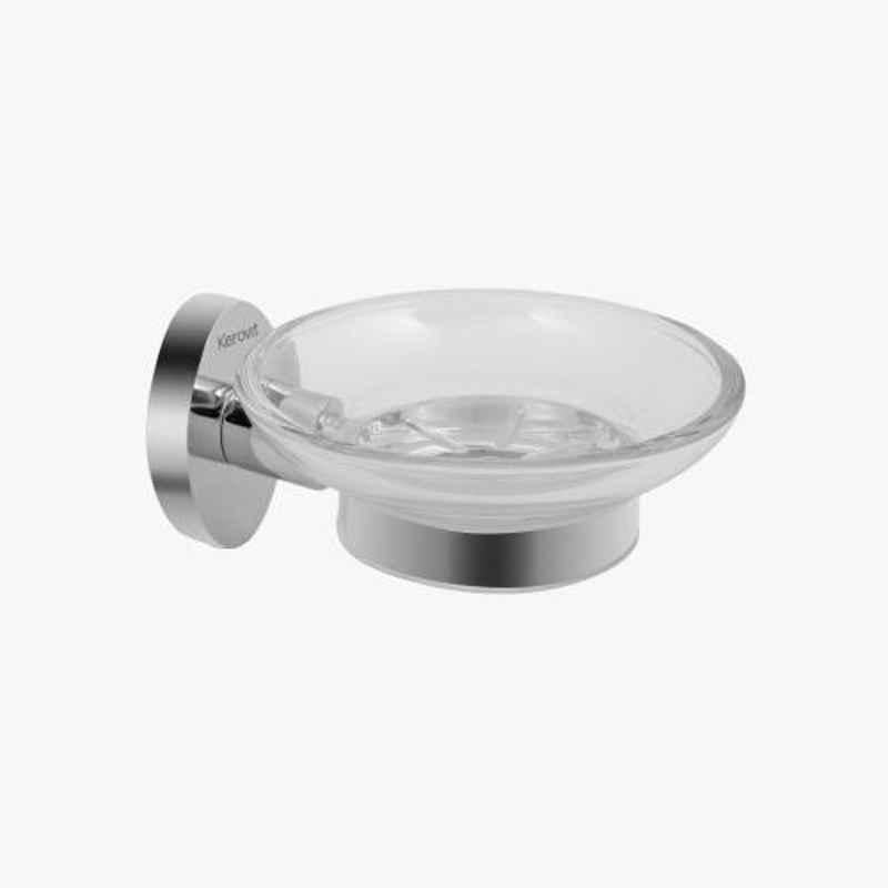 Kerovit Silver ABS Chrome Finish Oval Range Soap Dish, KA980004