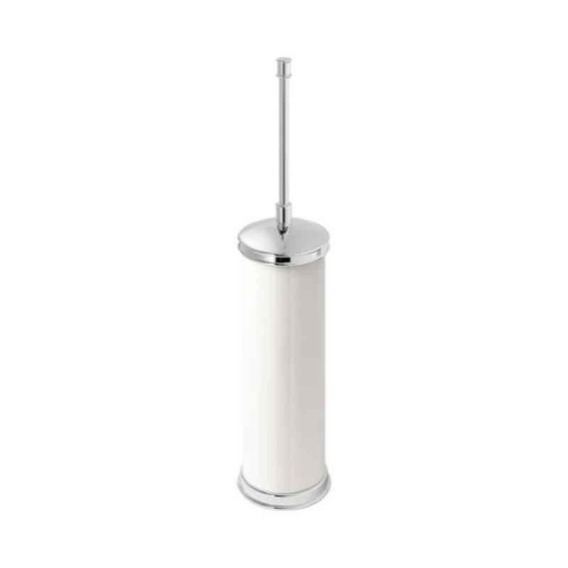 Balungen 54cm White & Silver Toilet Brush With Holder, 20291499