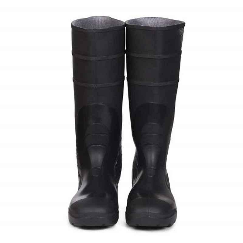 Liberty Freedon PVC Steel Toe Black Safety Gumboot, Size: 6