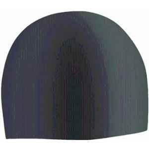 Matrica Solid Silicone Black Waterproof Swimming Cap for Adult Men & Women, Size: Free