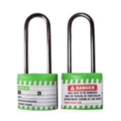 Lukko Safety 5mm ABS Green Regular Shackle Safety Lockout Padlockwith 3 Keys, LS-LC44