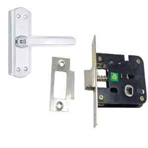 Onmax 5 inch 65mm Iron Chrome Mortise Door Handle Lock Set, ZBL+S701BCP