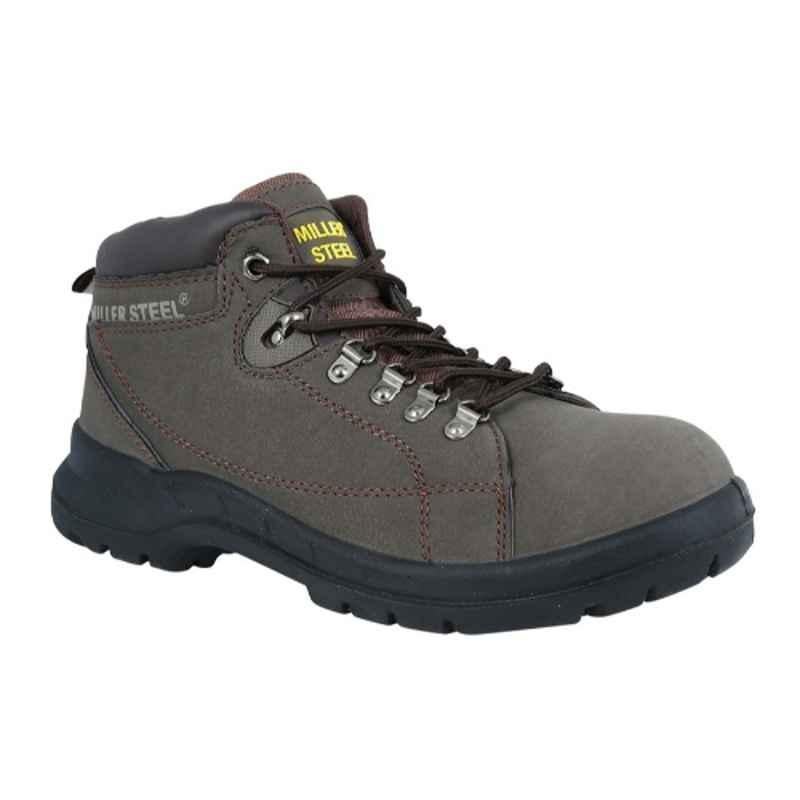 Miller MHRM Steel Toe Brown Safety Shoes, Size: 44