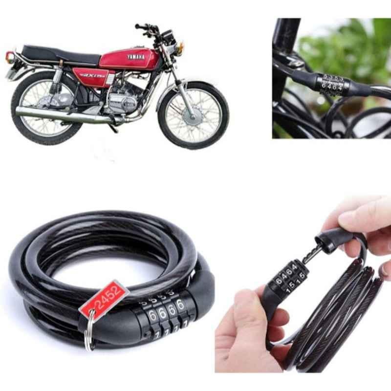 Auto Pearl PVC & Plastic Black Combination Cable Lock for RX135