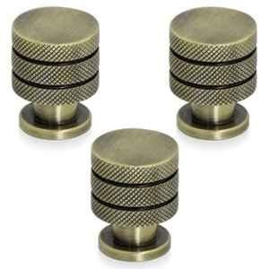 Plantex Knobs for Drawer/Drawer Knobs/Cabinet Knobs/Drawer knobs Handle/Pull-Push Knobs for Home/Office Drawers (Pack of 3) Antique Brass