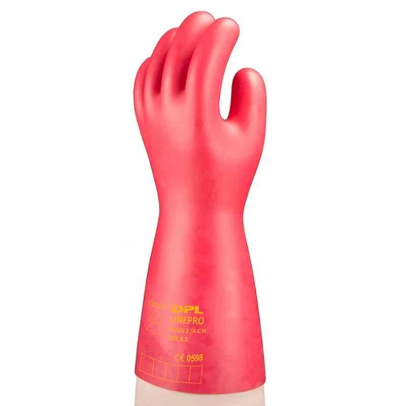 DPL LINEPRO GLV-RDSC-CL3 Red Straight Cuff Cut Electrical Insulated Lineman Glove, Size: 10