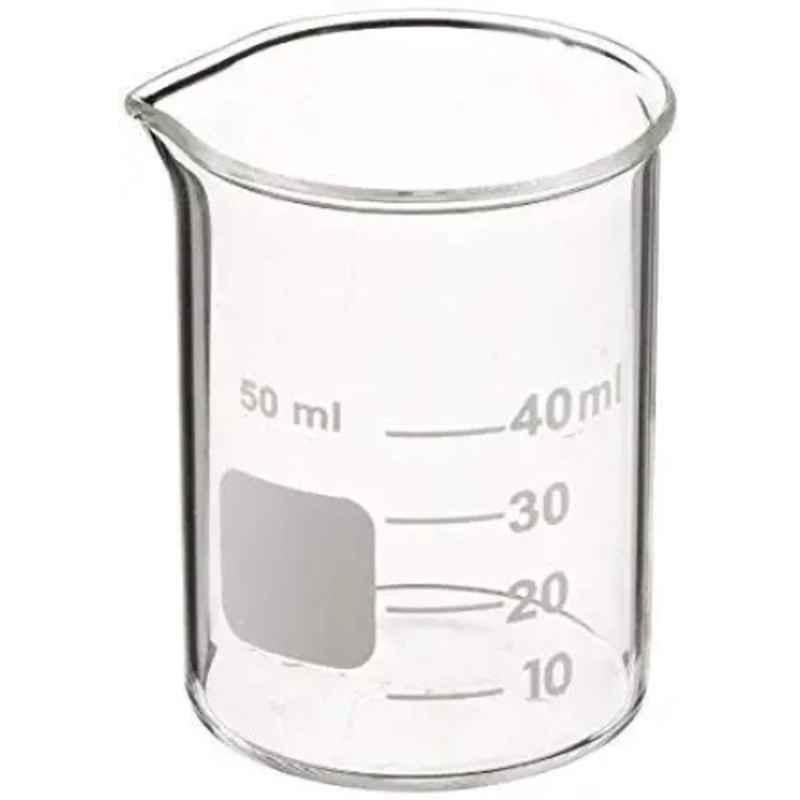 ABGIL 50ml Borosilicate Glass Low Form Beaker with Spout, ABG701