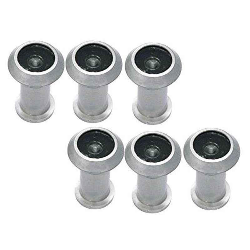 Smart Shophar 2 inch Zinc Alloy Silver Vista Light Weight Eye View, SHA20EV-VIST-LTSL02-P6 (Pack of 6)