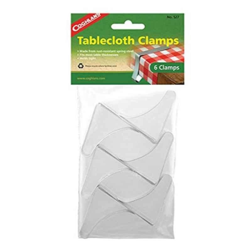 Coghlans Cgl-510 7.1cm Silver Tablecloth Clamps, (Pack of 6)