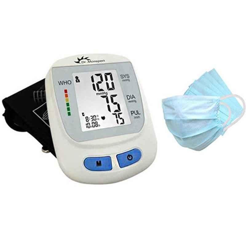 Dr. Morepen BP 09 Blood Pressure Monitor with Free 50Pcs 3 Ply Face Mask