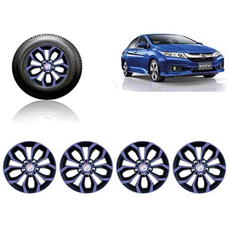 Auto Pearl 4 Pcs 15 inch ABS Violet & Black Car Wheel Cover Set for Honda City New