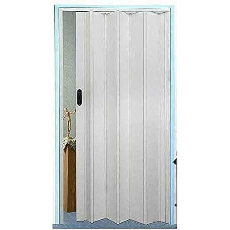 Robustline 220x110cm PVC White Folding Sliding Door without Glass