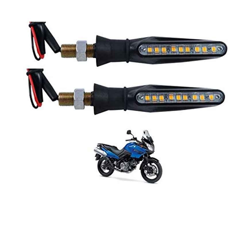 Kozdiko 4 Pcs Plastic Front & Rear Side Sleek Yellow Bike Indicator Set for Suzuki Vstrom