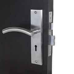 Handle Waala MG1102 8 inch Stainless Steel Silver Ky Plate Mortise Door Lock Set
