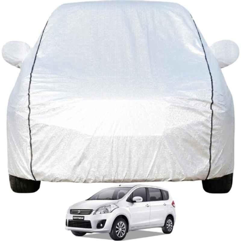 Allextreme Polyester Silver Car Cover with Mirror Pocket for Maruti Ertiga 2022 & 2026 Models, PV-MSE01