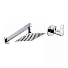 Fastgear 2 Pcs Prime Stainless Steel Silver Chrome Finish Faucet Set with Shower, FG2393