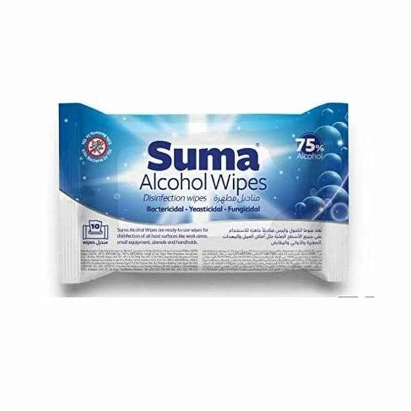 Diversey Suma Alcohol Disinfection Wipes, SMGTSAW10, Ethanol, 10 Wipes/Pack