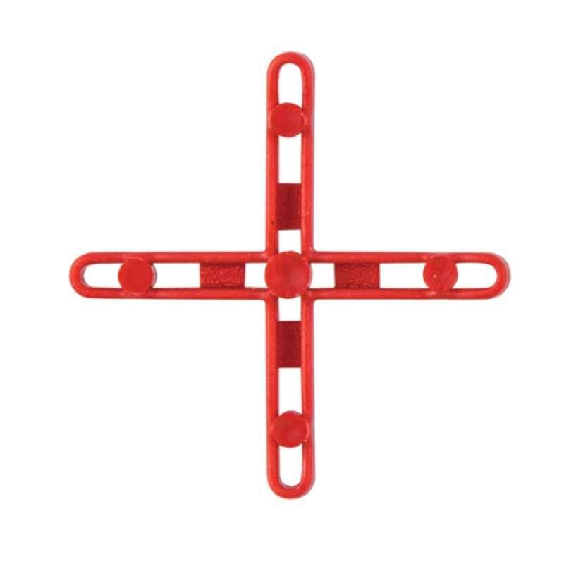 Beorol 100Pcs 3.7cmx4mm Polyethylene Red Tile Cross Set, K4