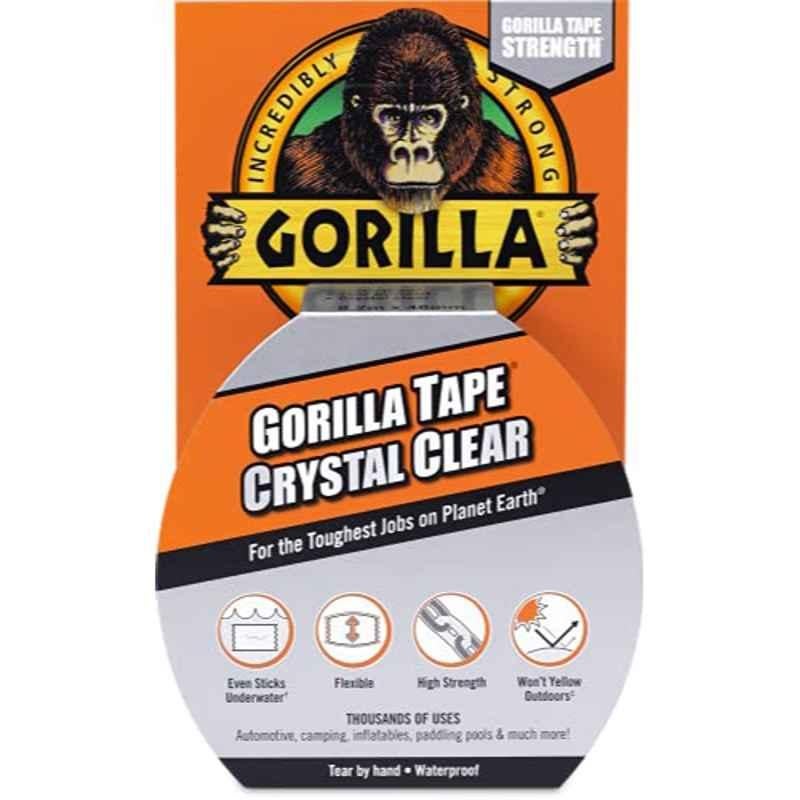 Gorilla 1.88x27ft Ethylene Copolymer Crystal Clear Repair Duct Tape, 6027002