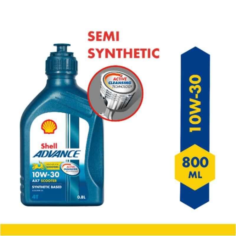 Shell 0.8L Advance AX7 10W30 API SM JASO MB Synthetic Technology Scooter Engine Oil