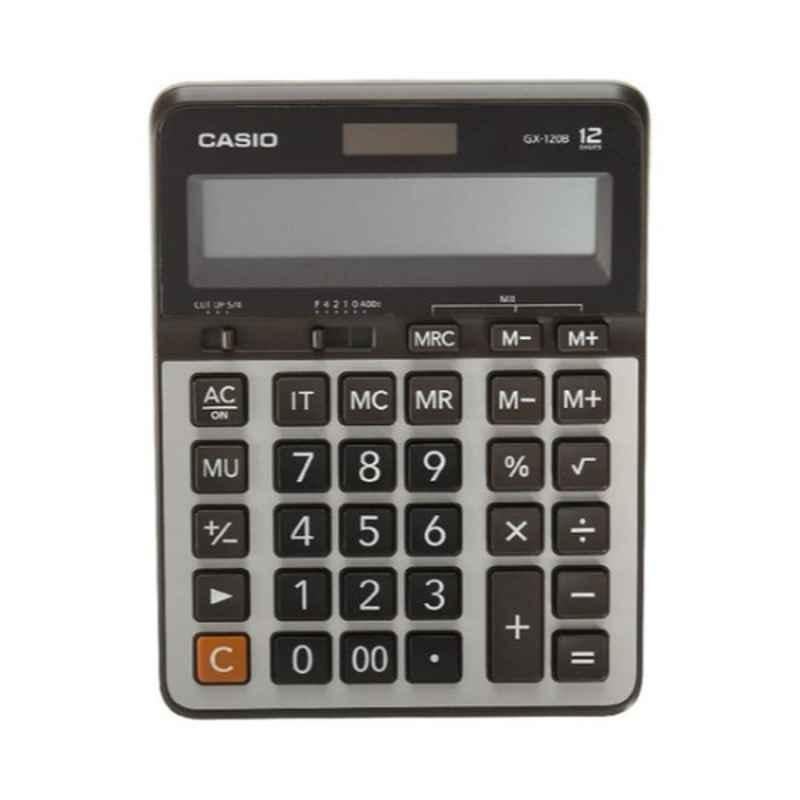 Casio GX-120B Grey & Black Mini Desktop Calculator