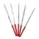 Krosta 5 Pcs 4.5mm 140mm Red & Silver Handy Neddle File Set