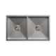 Carysil Quadro Double Bowl Stainless Steel Matt Finish Kitchen Sink, Size: 34x20x8 inch