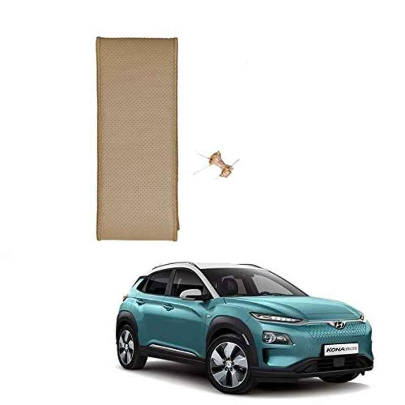 Kozdiko Faux Leather Beige Stitchable Steering Wheel Cover for Hyundai Kona Electric