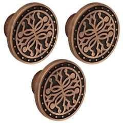 Plantex Knobs for Drawer/Round Drawer Knobs/Knobs for Cabinets/Pull-Push Knobs for Kitchen/Bedroom Drawer (Pack of 3) DTK-301, Antique Copper