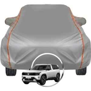 Allextreme Polyester Grey Piping Car Cover with Triple Stitched Reflective Piping for Tata Sierra Fits All Model & Year, TATA-SRR