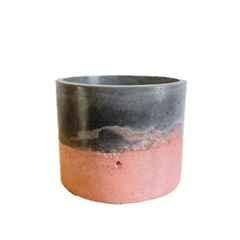 Ugaoo Ceramic Coral Pink & Dark Grey Moonlight Drama Planter, NUCP1298