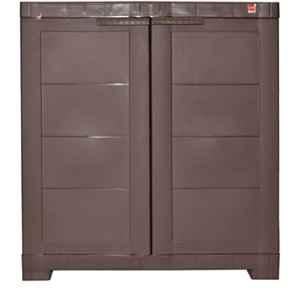 Cello Novelty 38.1x61x63.5cm Plastic Ice Brown Compact 2 Doors Cupboard