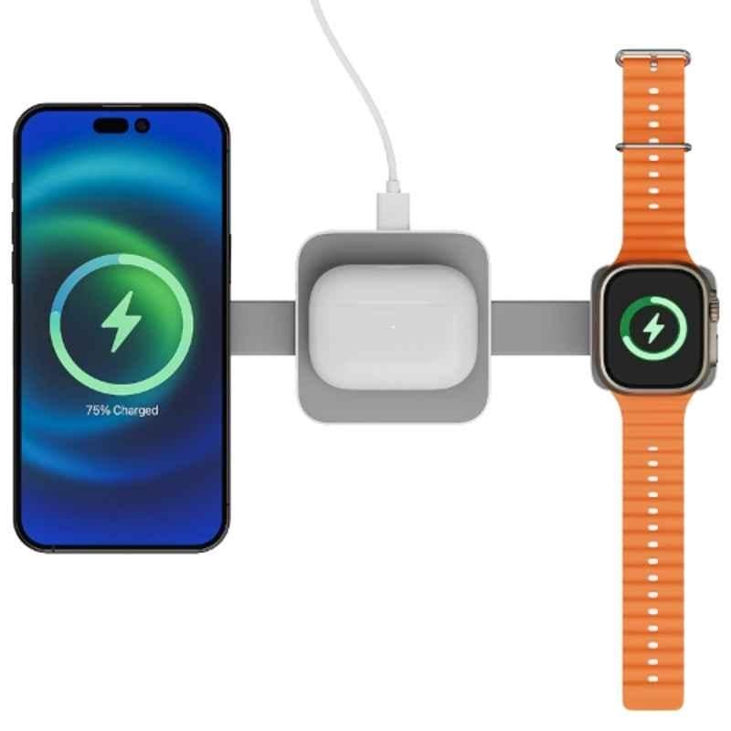 Zebronics Magboost 20 23W White Mag Safe 3-in-1 Magnetic Wireless Charger