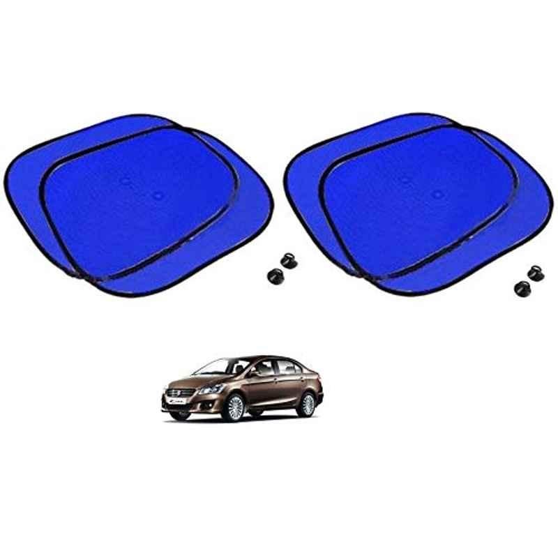 Kozdiko 4 Pcs Blue Chipkoo Car Window Sunshade Curtain Set for Maruti Suzuki Ciaz, koz_82858
