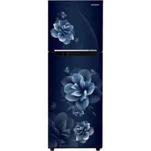 Samsung 236 Litre 2 Star Stainless Steel Camellia Blue Frost Free Double Door Refrigerator, RT28C3022CU/HL