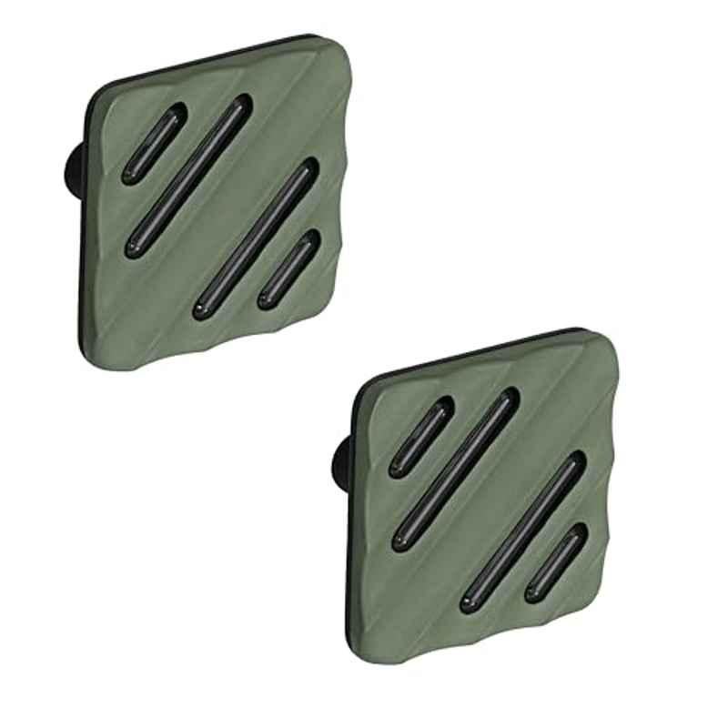 Plantex Knobs for Drawers/Drawer Knobs for Cabinets/Pull-Push Knobs for Kitchen/Bedroom Drawer (Pack of 2) SH-434, DC-Black & Green