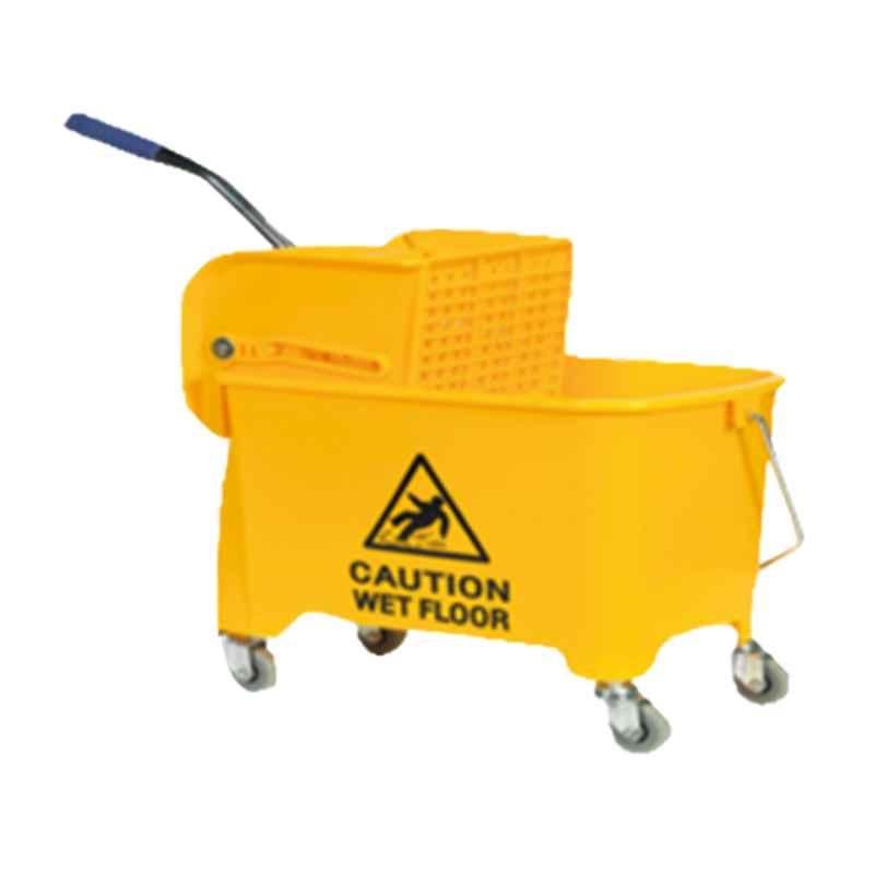 Hygiene Links 32L Yellow Mop Bucket Trolley, HL-324