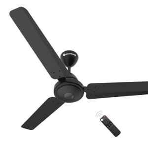 Atomberg Efficio Matt Black BLDC 5 Star BEE Rating Classic Ceiling Fan with Remote Control & LED Indicators, Sweep: 1200 mm (Pack of 2)