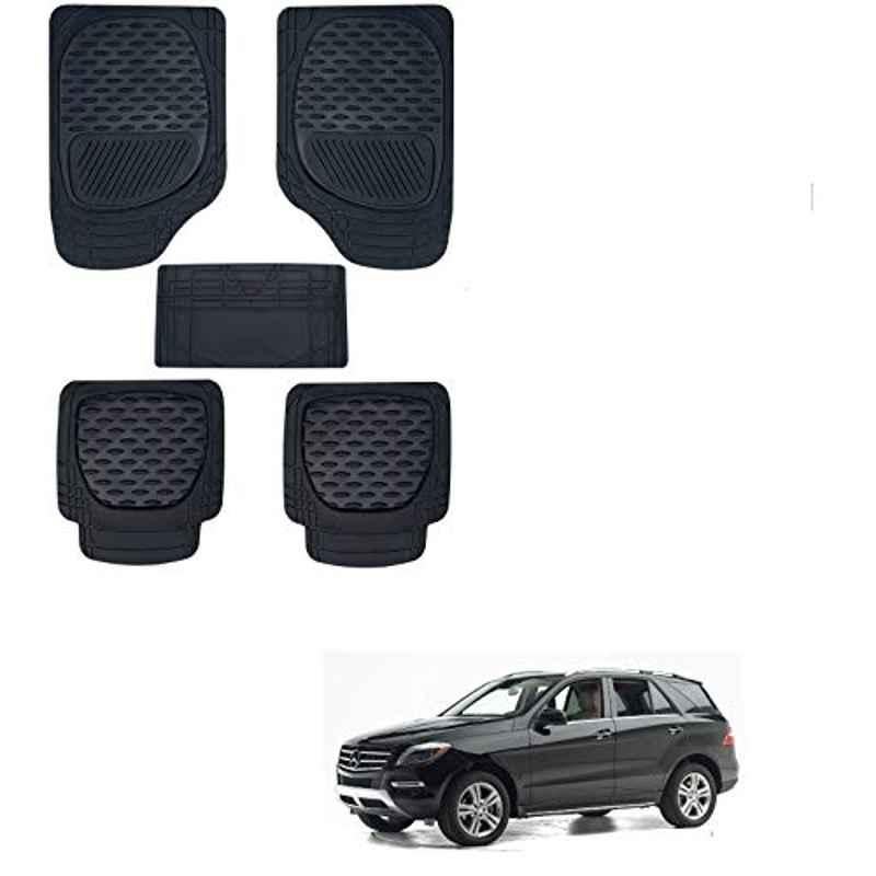 Kozdiko 6255 5 Pcs Rubber & PVC Black Heavy Car Foot Mat Set for Mercedes Benz M-Class