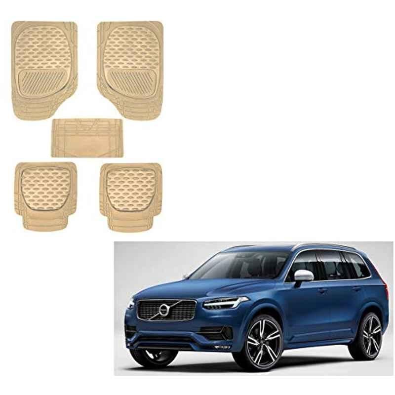 Kozdiko 6255 5 Pcs Rubber & PVC Beige Car Foot Mat Set for Volvo XC90