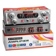 S Star Sound 300W 4 Tone 4440 Double IC Silver Bluetooth Amplifier