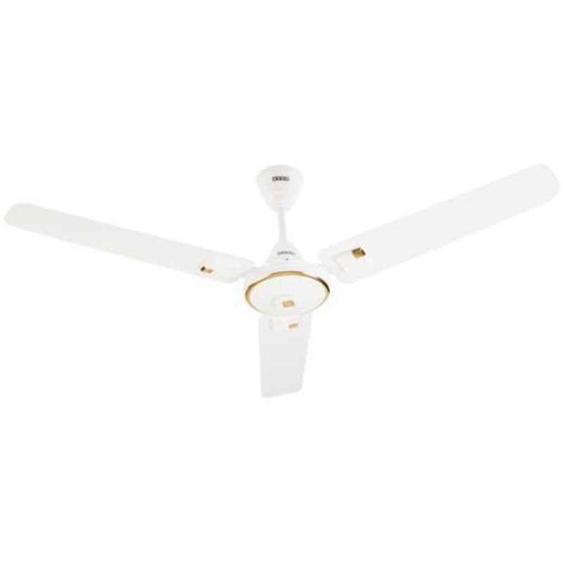 Usha Aster Plus 70W Rich White 3 Blades Ceiling Fan, Sweep: 1200 mm
