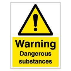SUNSIGNS 400x600mm Vinyl & Acrylic Sandwich Warning Dangerous Substances Signage, SN0059VNLM1HPIDAP