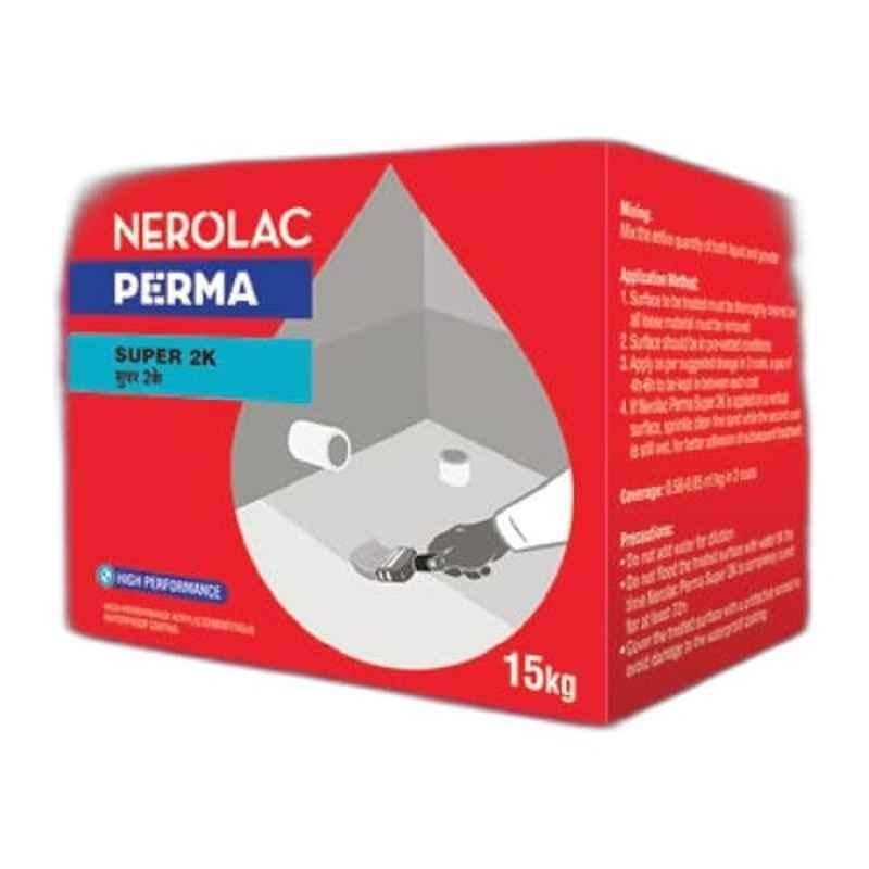 Nerolac Super 2K 3kg Grey Waterproofing Coating with Crack & Weather Resistant